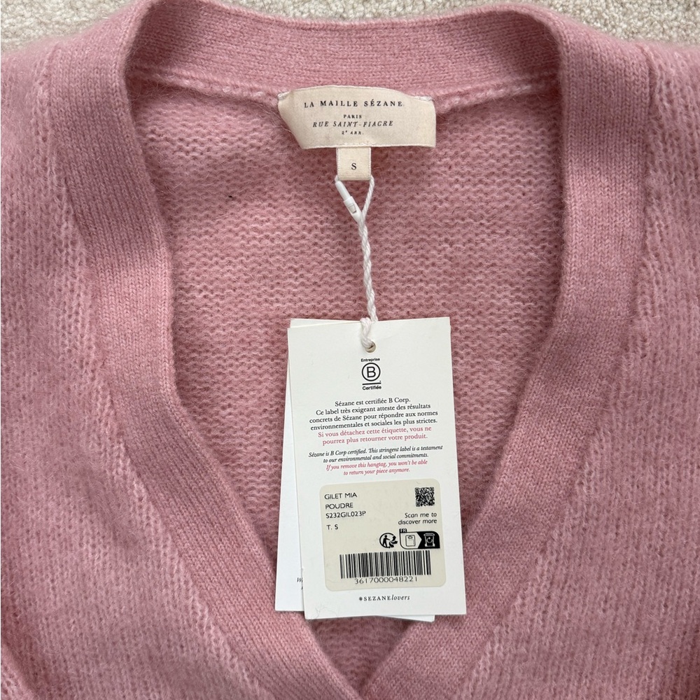 Sezane Mia Sweater Wool Pink S - Picture 4 of 5